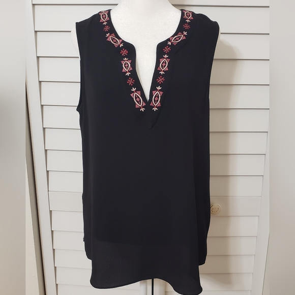 NWT Vince Camuto Women’s Bloom Rich Black Tank Size M - Picture 3 of 15
